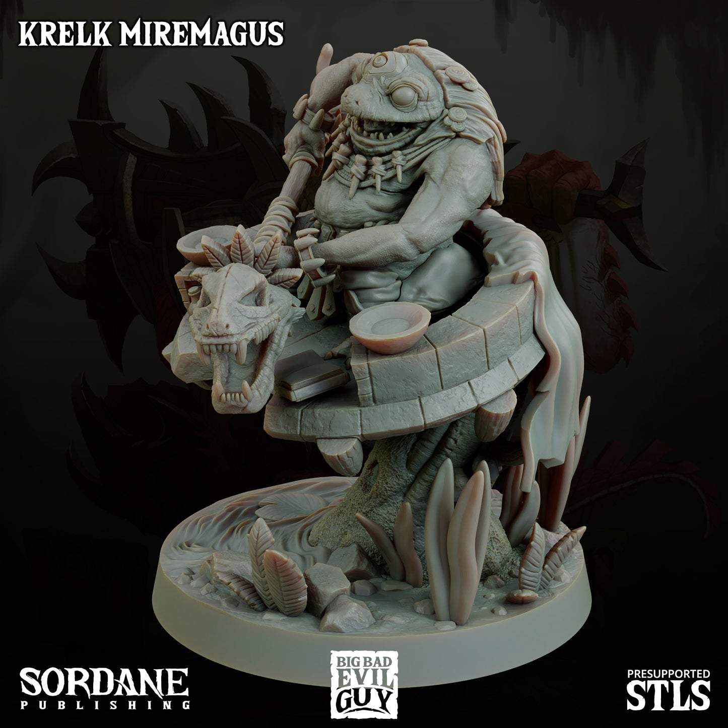 Krelk Mage DND TTRPG Resin Figure 50mm Base