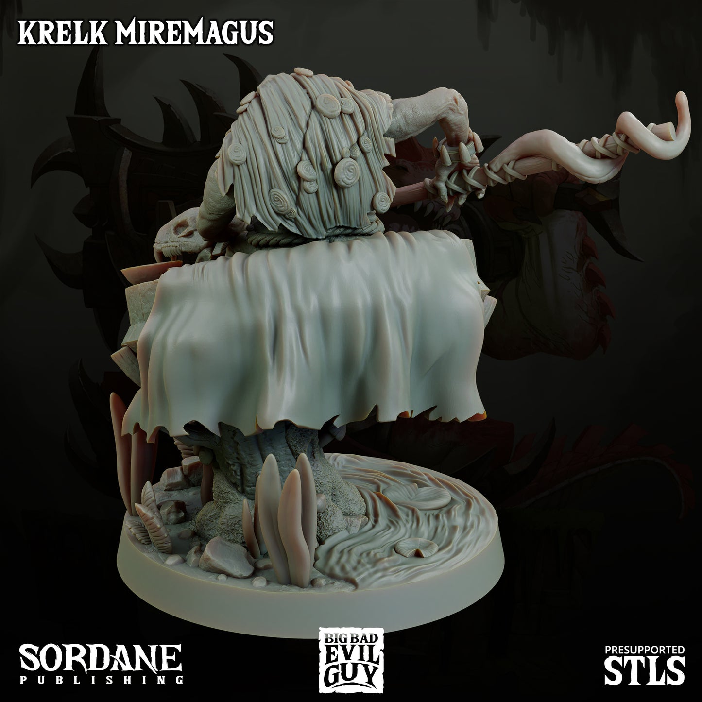 Krelk Mage DND TTRPG Resin Figure 50mm Base