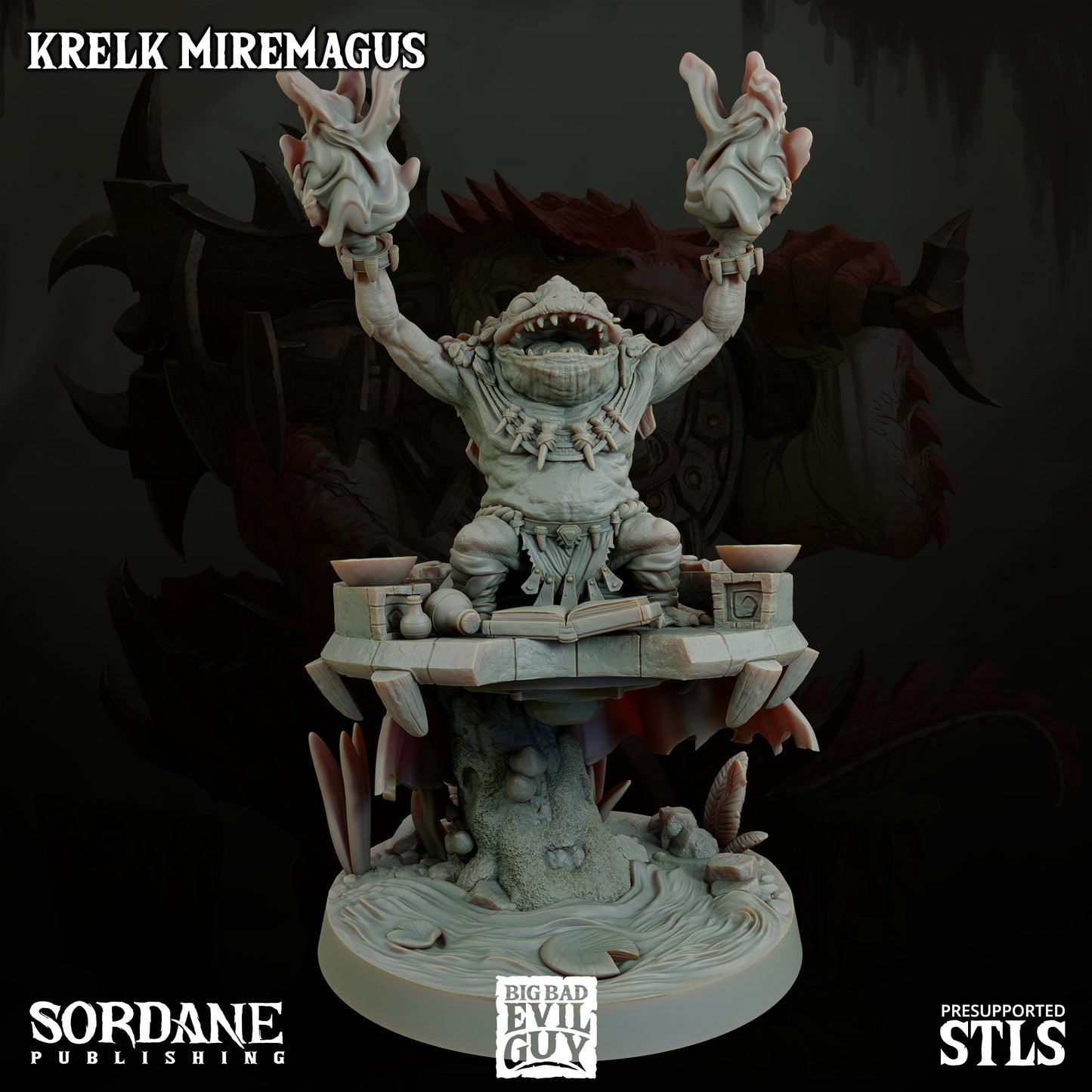 Krelk Mage DND TTRPG Resin Figure 50mm Base