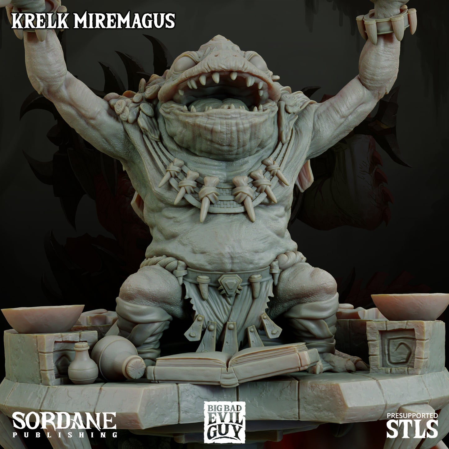 Krelk Mage DND TTRPG Resin Figure 50mm Base