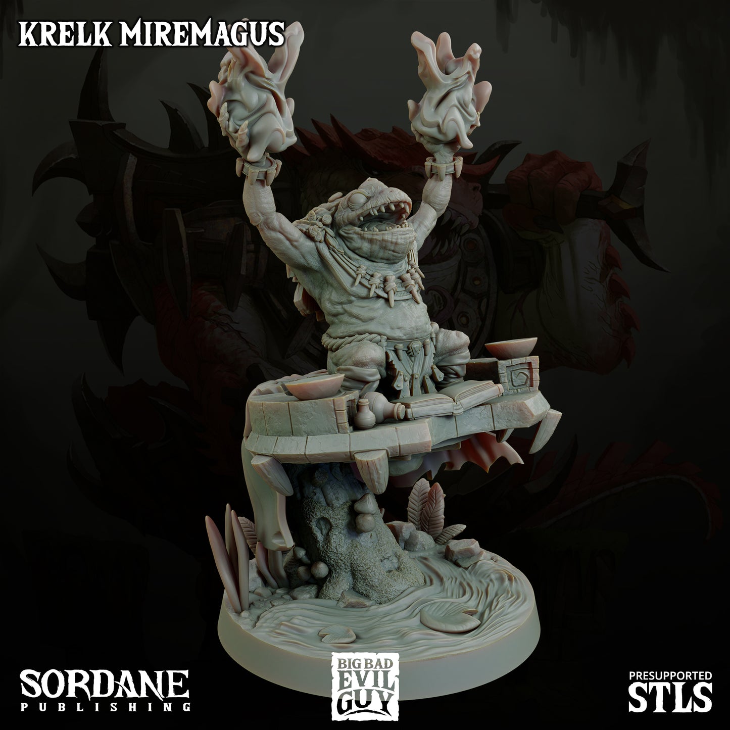 Krelk Mage DND TTRPG Resin Figure 50mm Base