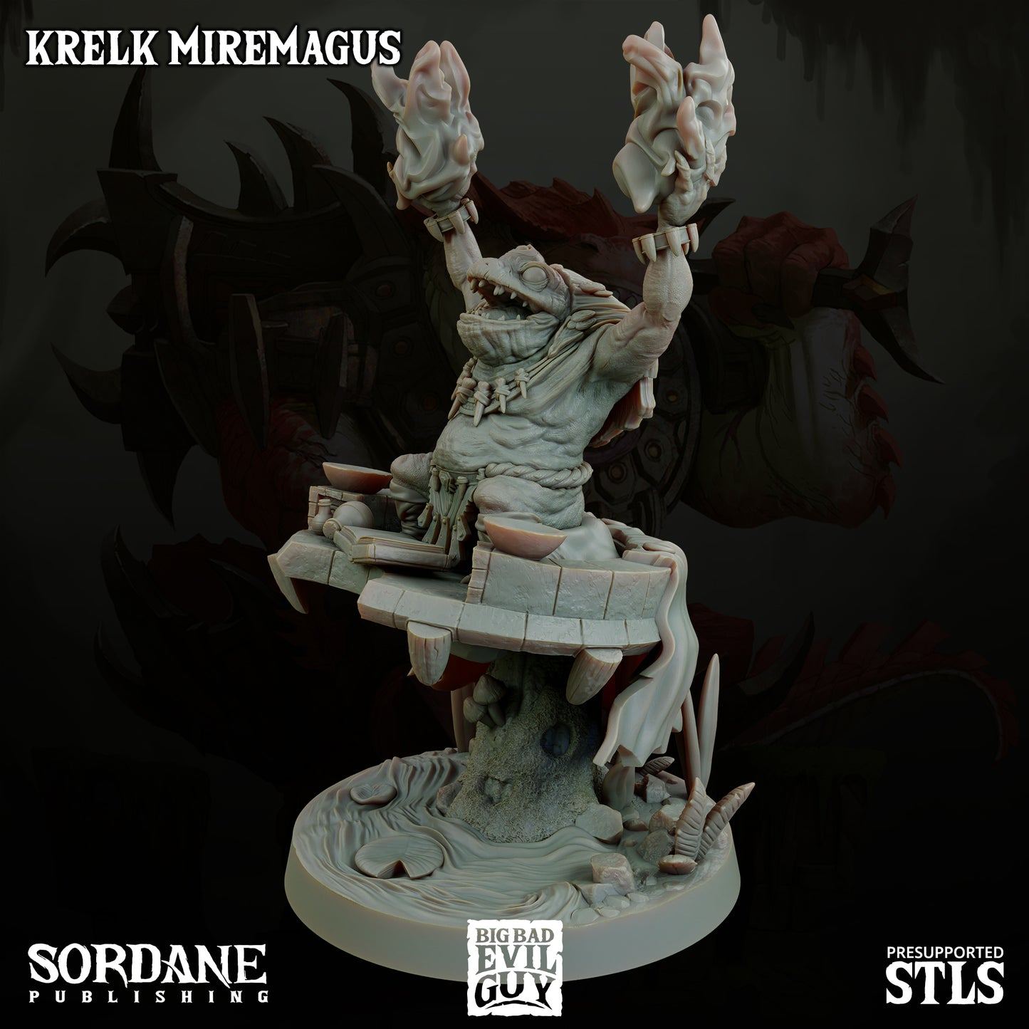 Krelk Mage DND TTRPG Resin Figure 50mm Base