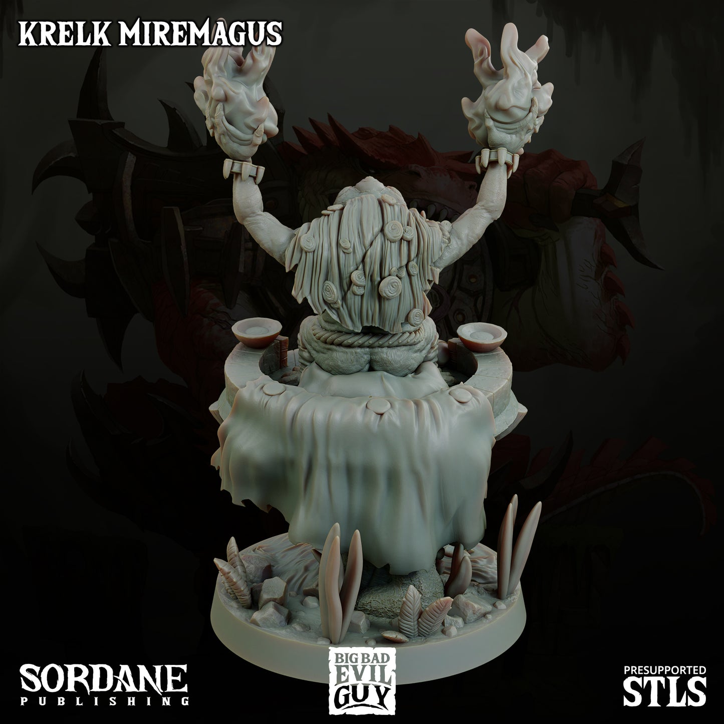 Krelk Mage DND TTRPG Resin Figure 50mm Base
