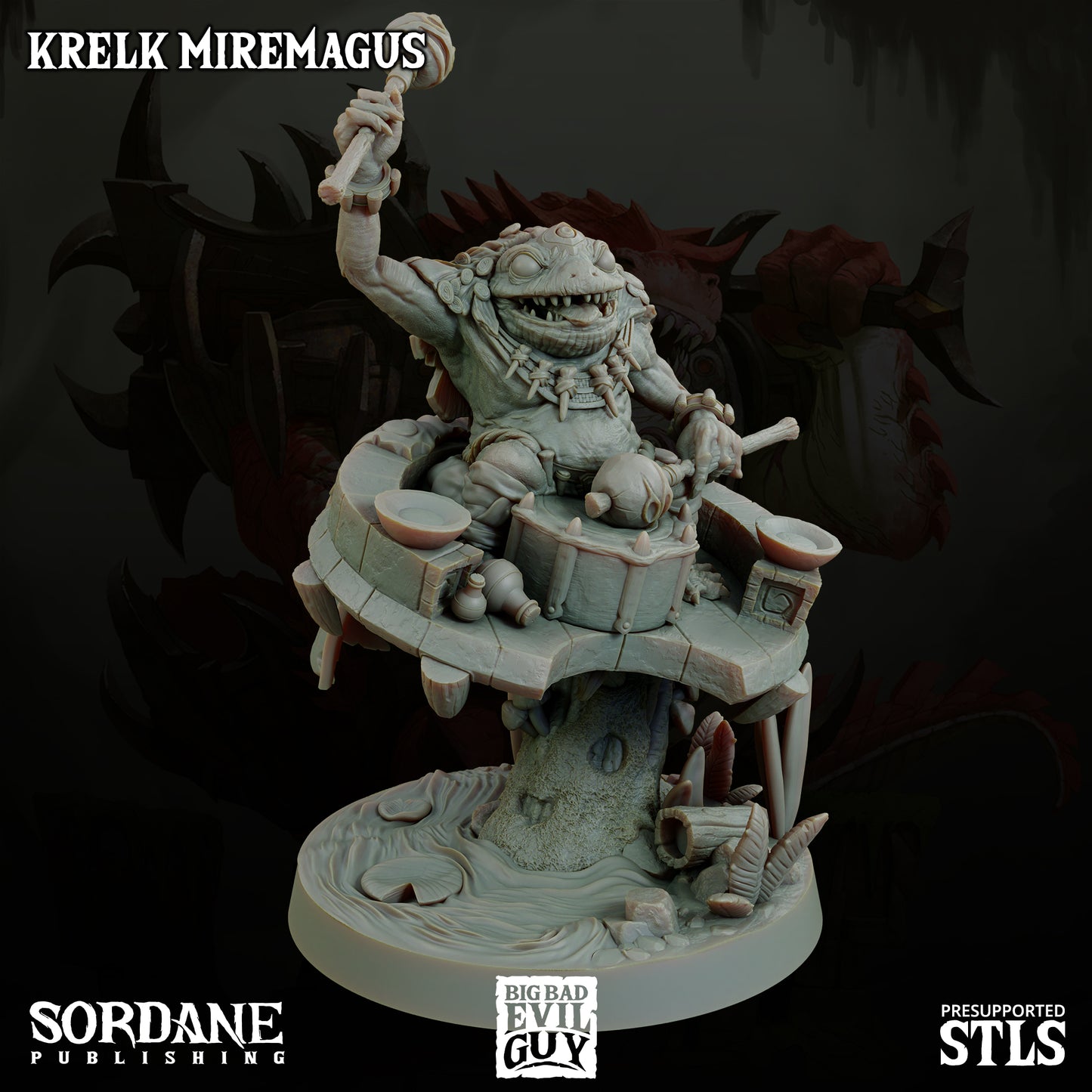 Krelk Mage DND TTRPG Resin Figure 50mm Base
