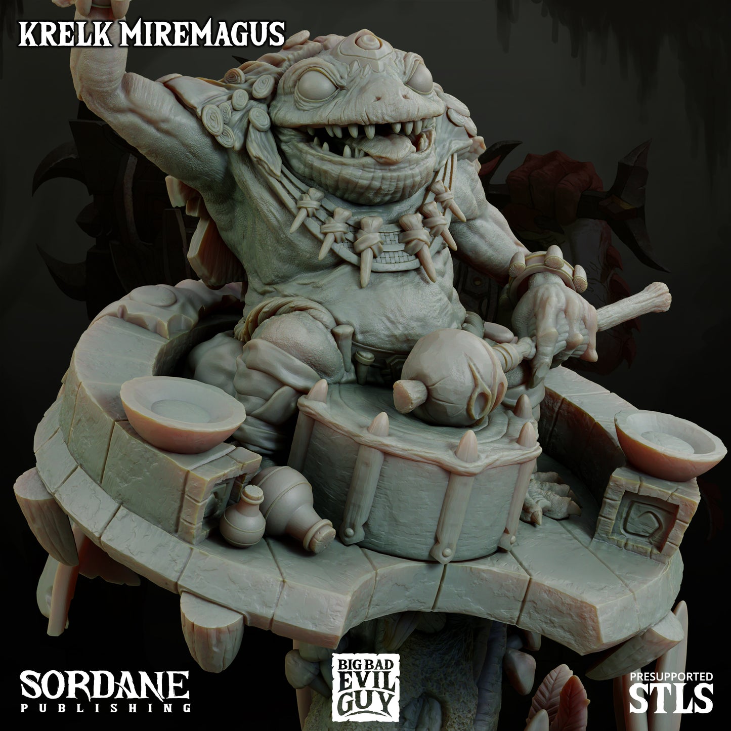 Krelk Mage DND TTRPG Resin Figure 50mm Base