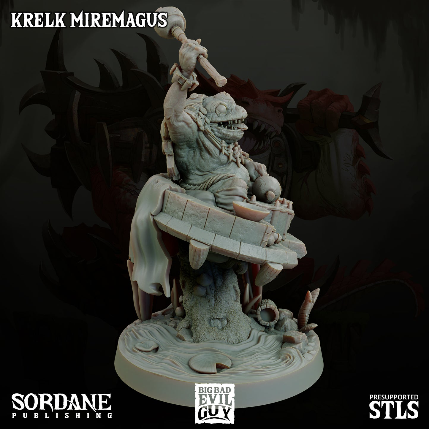 Krelk Mage DND TTRPG Resin Figure 50mm Base