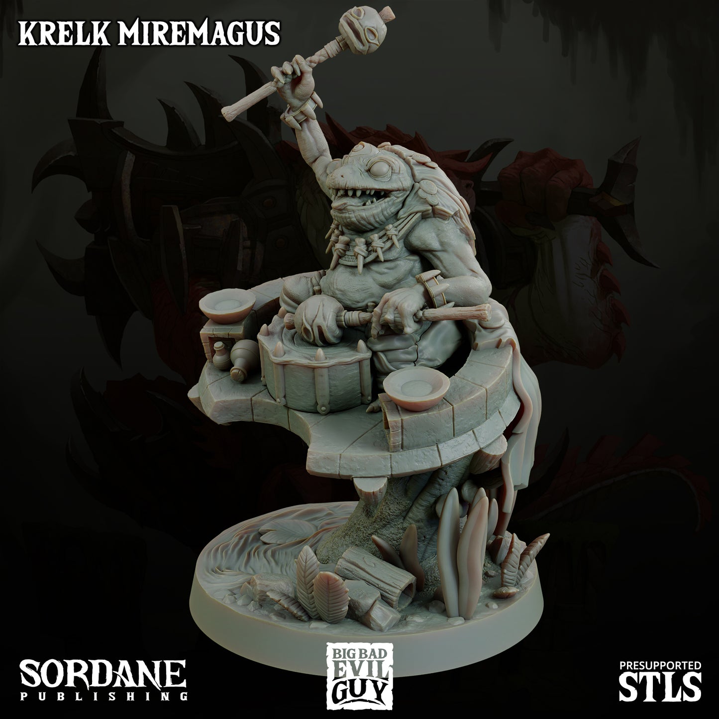 Krelk Mage DND TTRPG Resin Figure 50mm Base