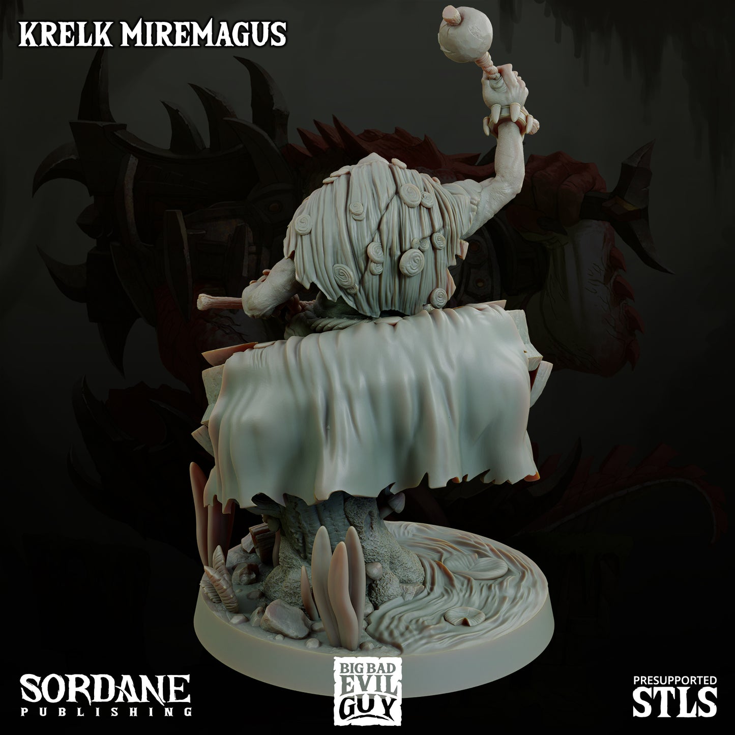 Krelk Mage DND TTRPG Resin Figure 50mm Base
