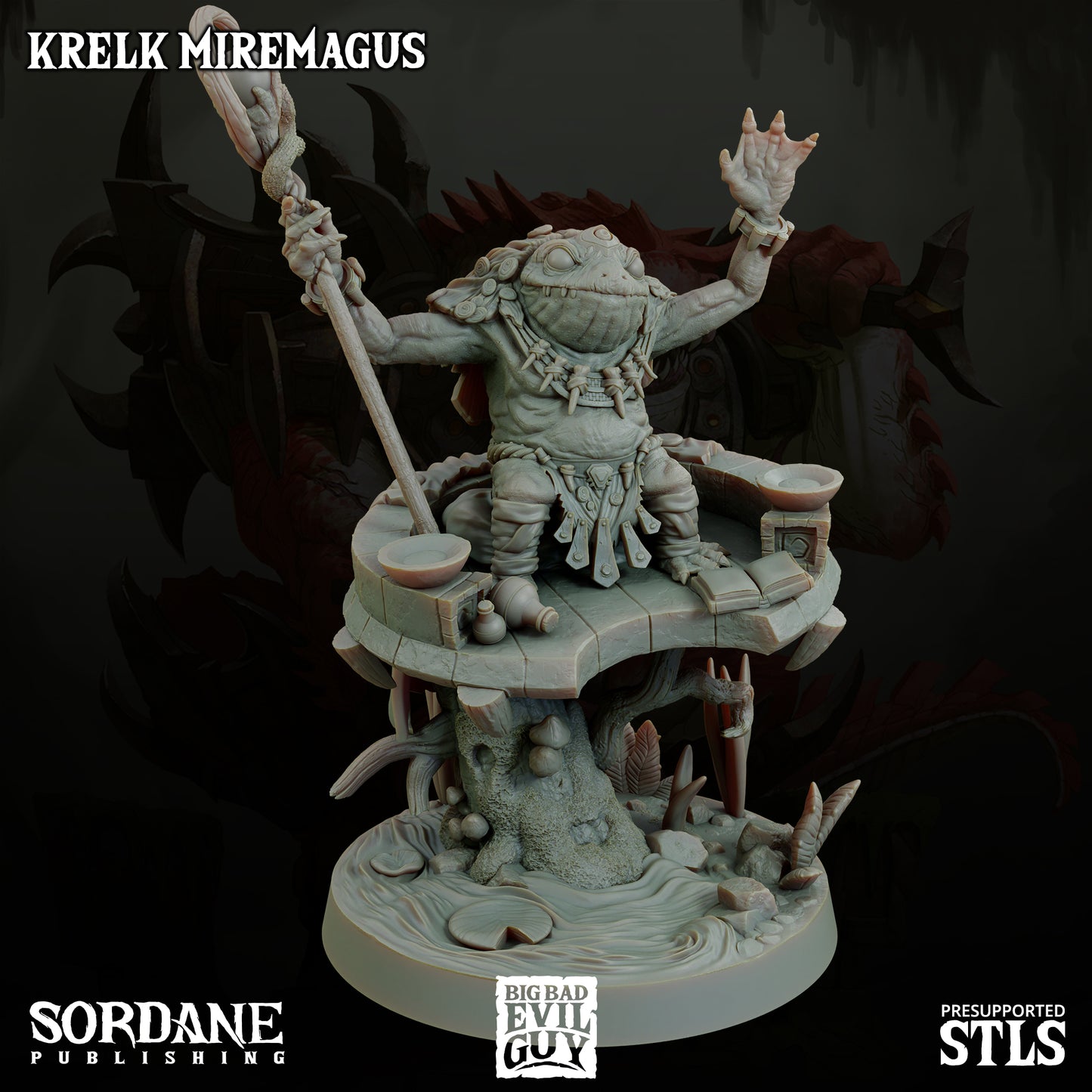 Krelk Mage DND TTRPG Resin Figure 50mm Base