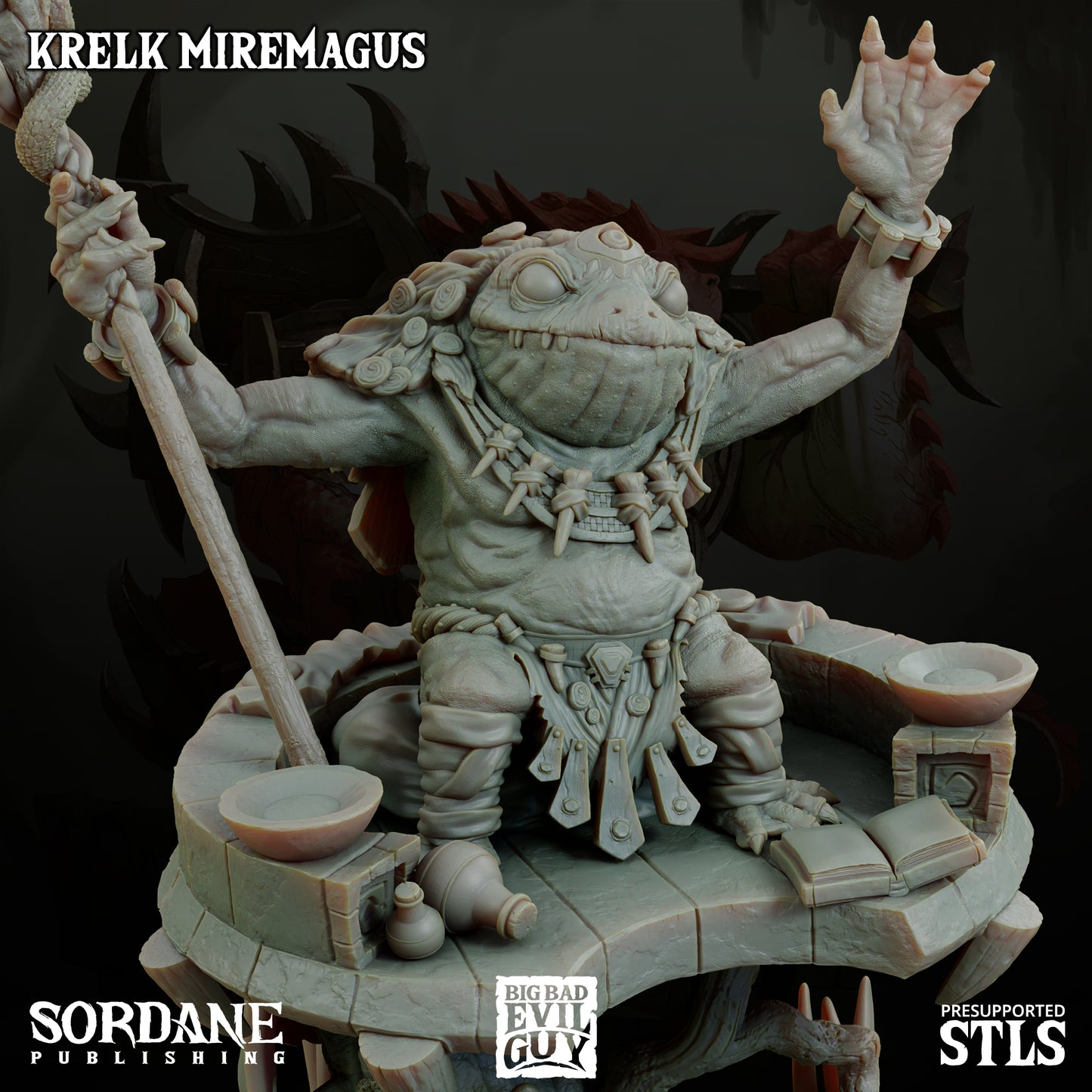 Krelk Mage DND TTRPG Resin Figure 50mm Base