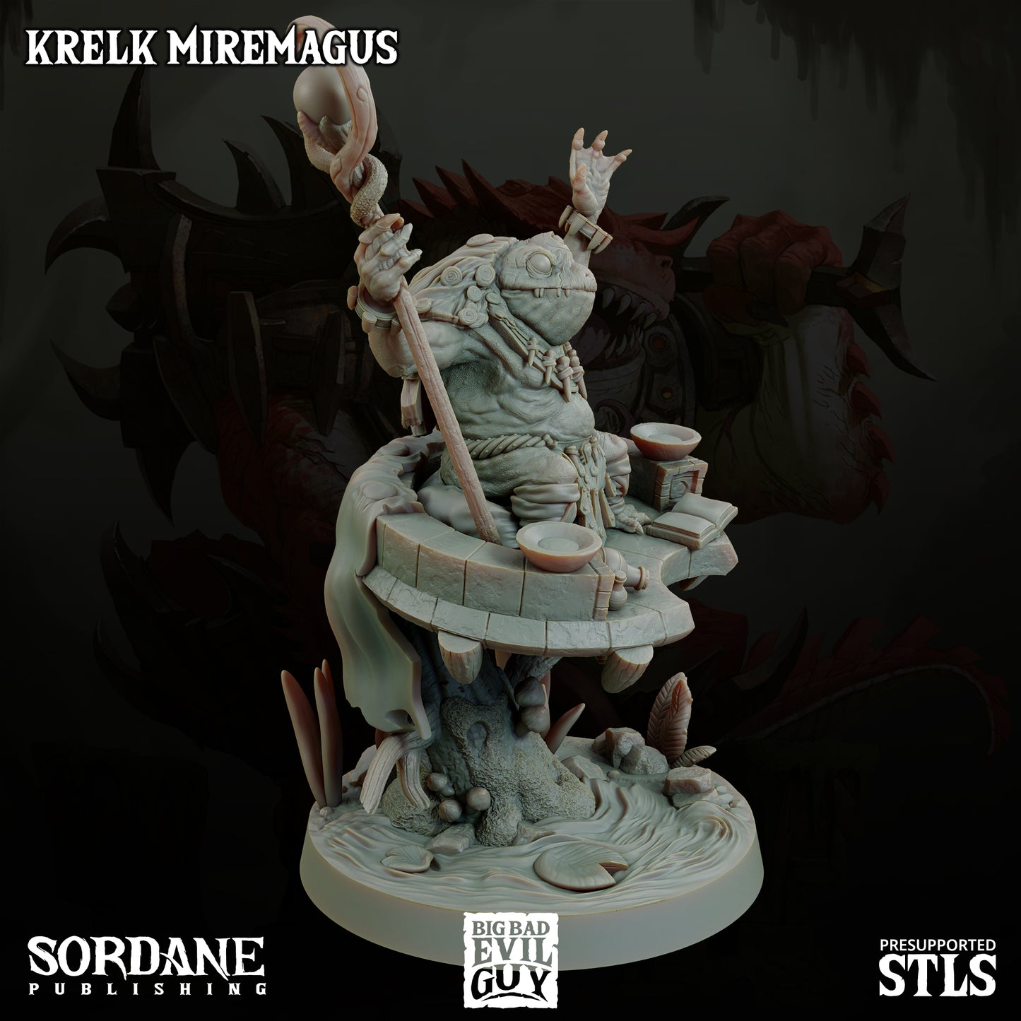 Krelk Mage DND TTRPG Resin Figure 50mm Base