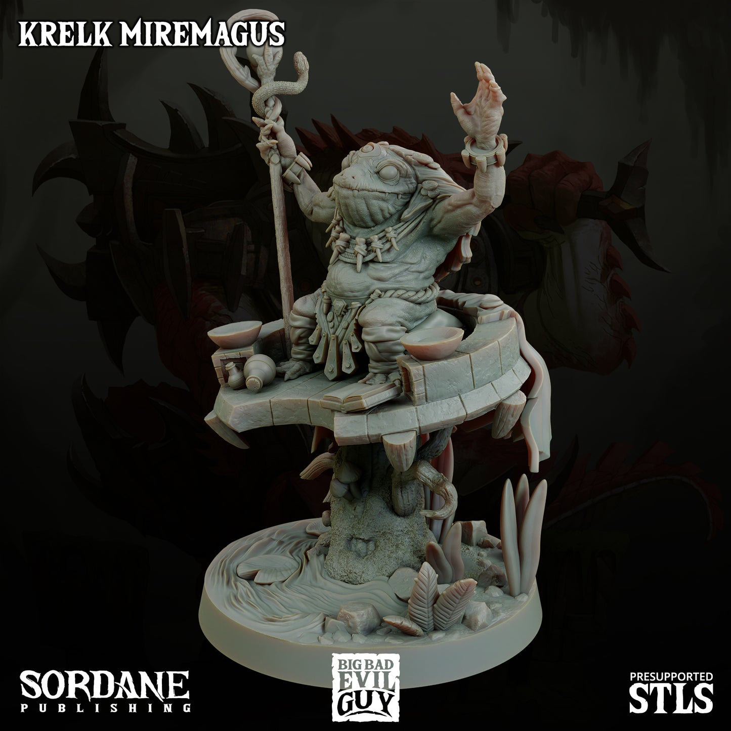 Krelk Mage DND TTRPG Resin Figure 50mm Base
