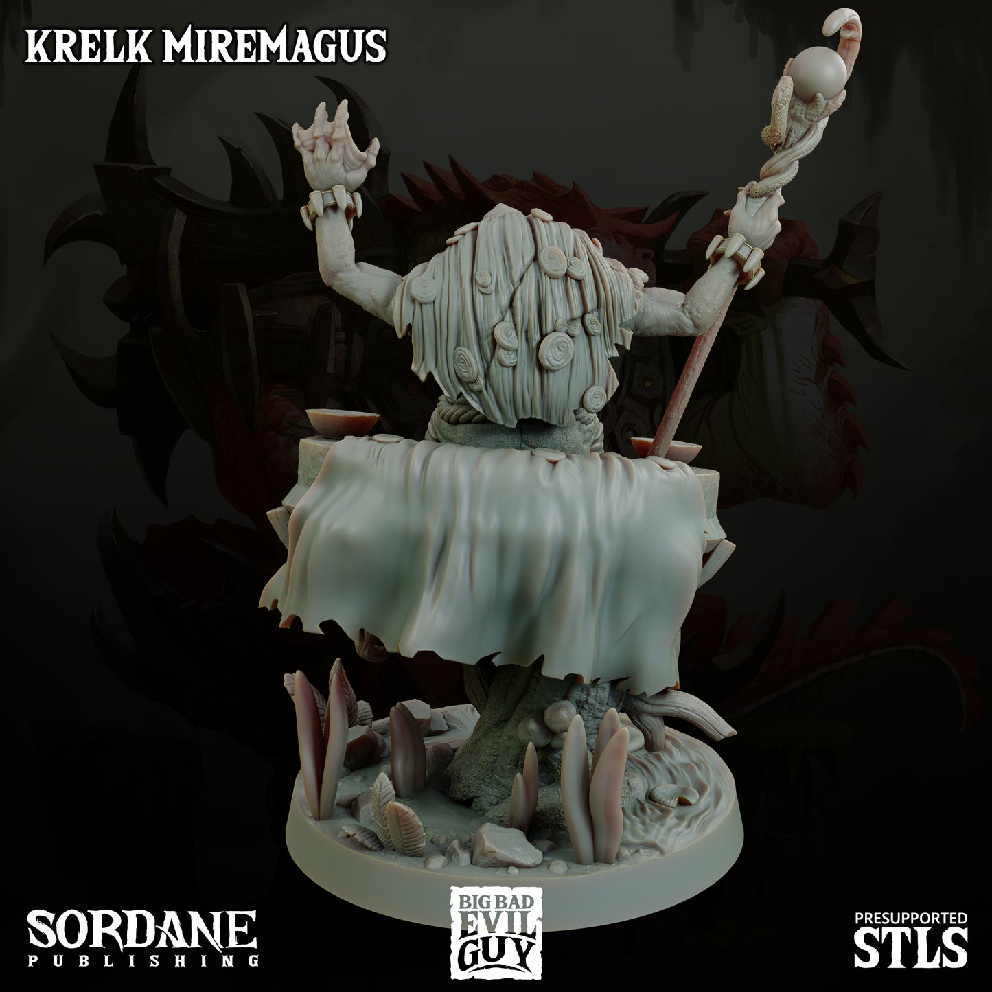 Krelk Mage DND TTRPG Resin Figure 50mm Base