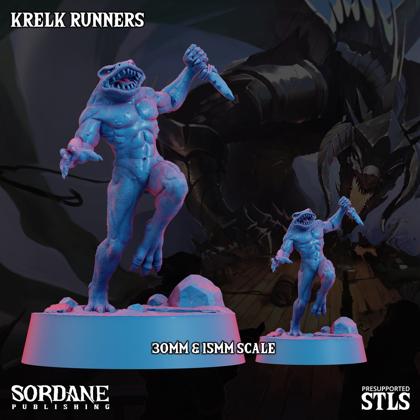 Krelk Runners DND Miniatures TTRPG Resin Figures 25mm Base