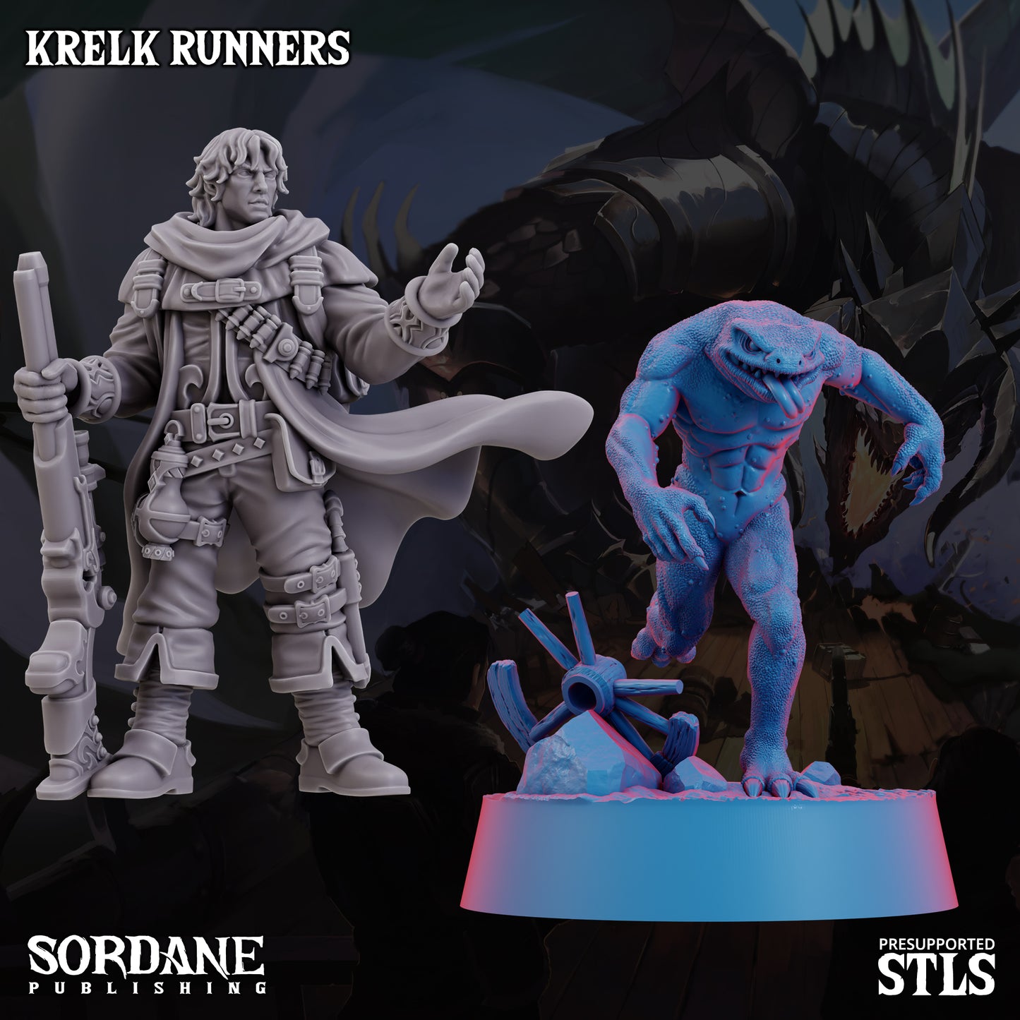 Krelk Runners DND Miniatures TTRPG Resin Figures 25mm Base