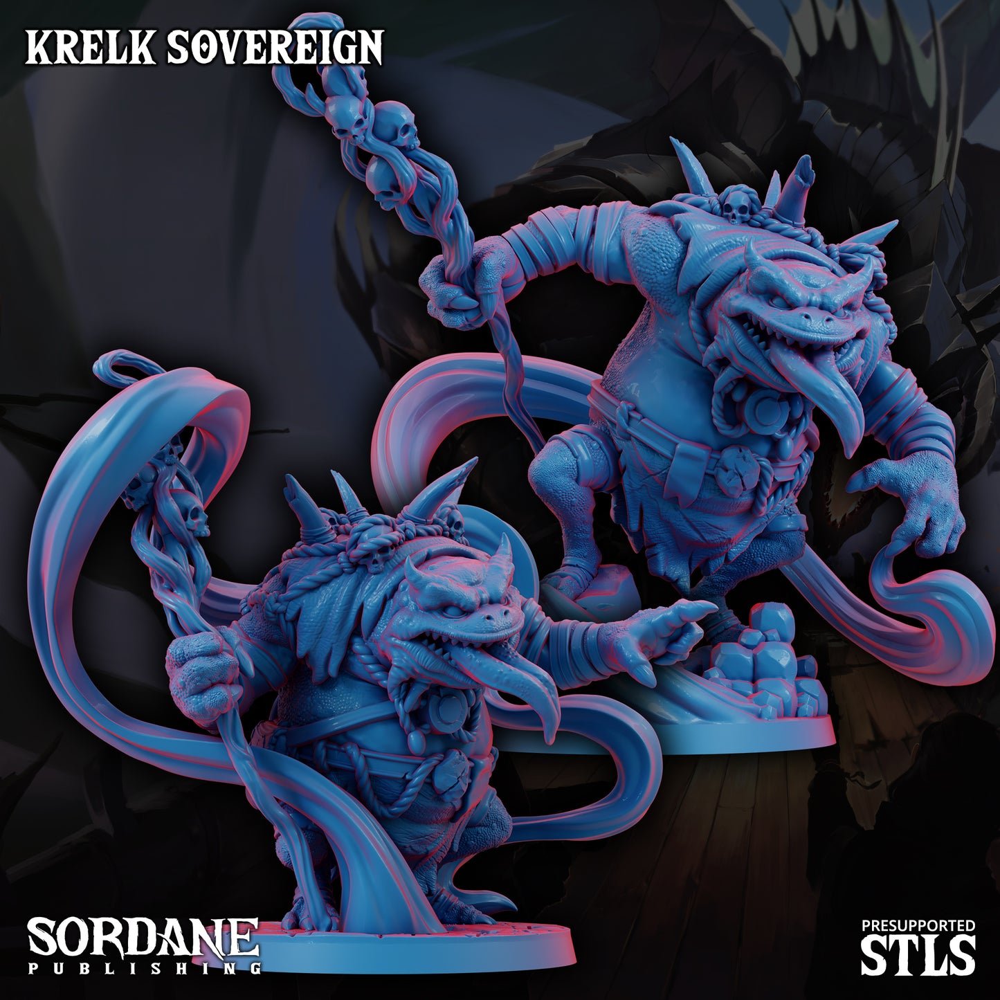Krelk Sovereign DND TTRPG Resin Model 75mm Base