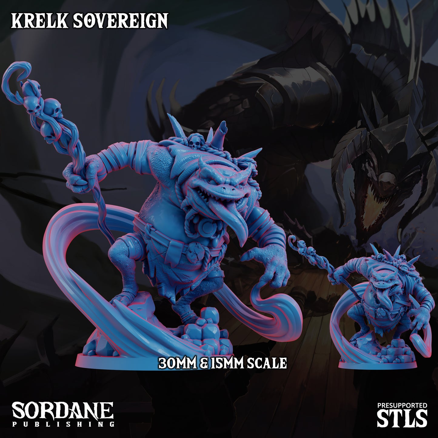 Krelk Sovereign DND TTRPG Resin Model 75mm Base