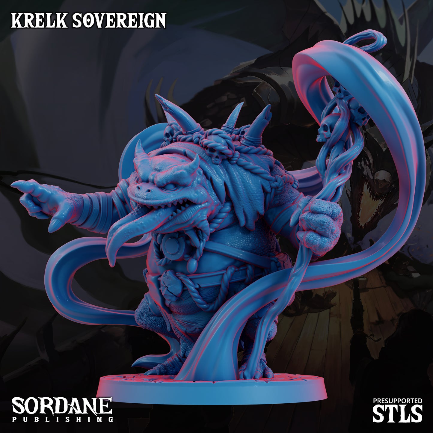 Krelk Sovereign DND TTRPG Resin Model 75mm Base