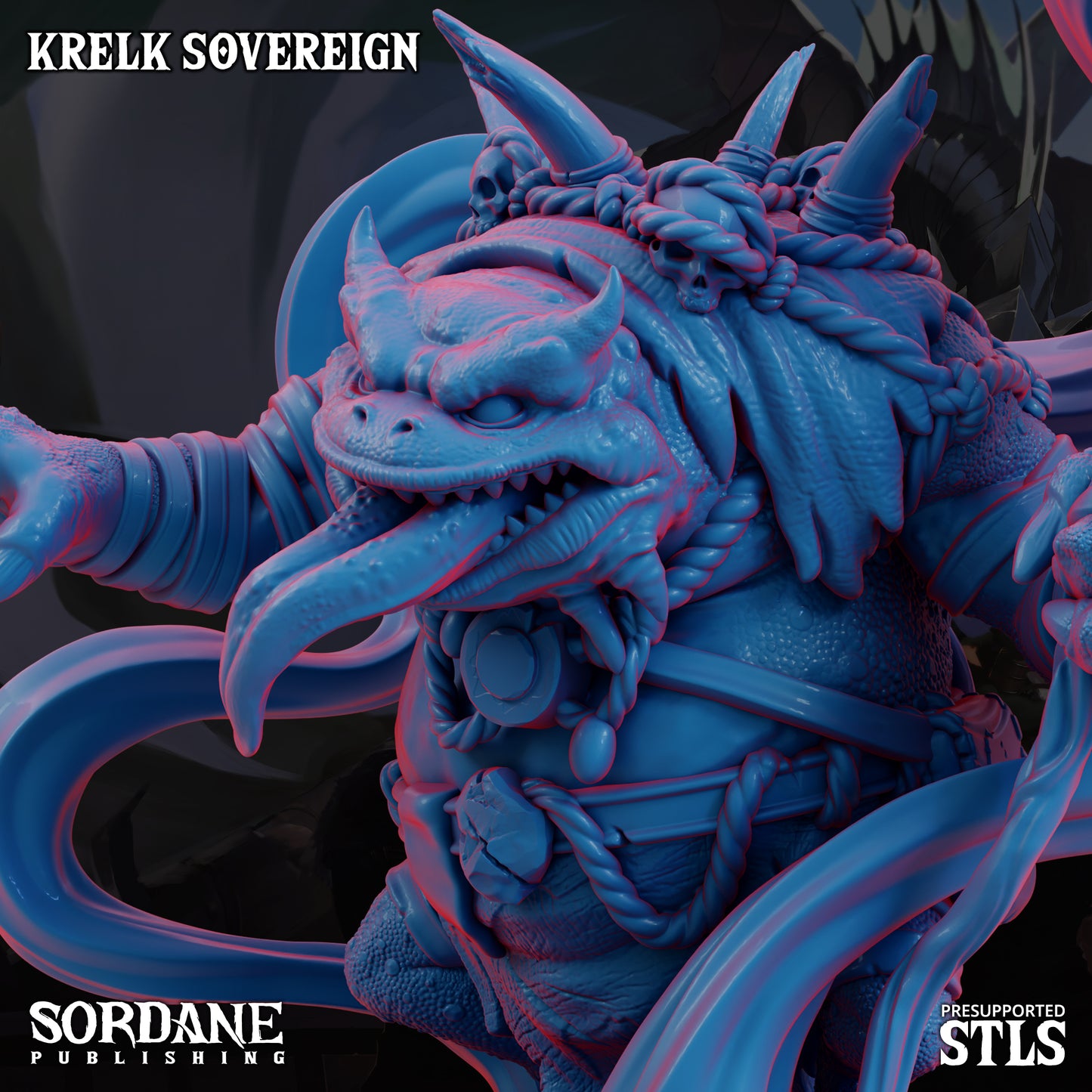 Krelk Sovereign DND TTRPG Resin Model 75mm Base