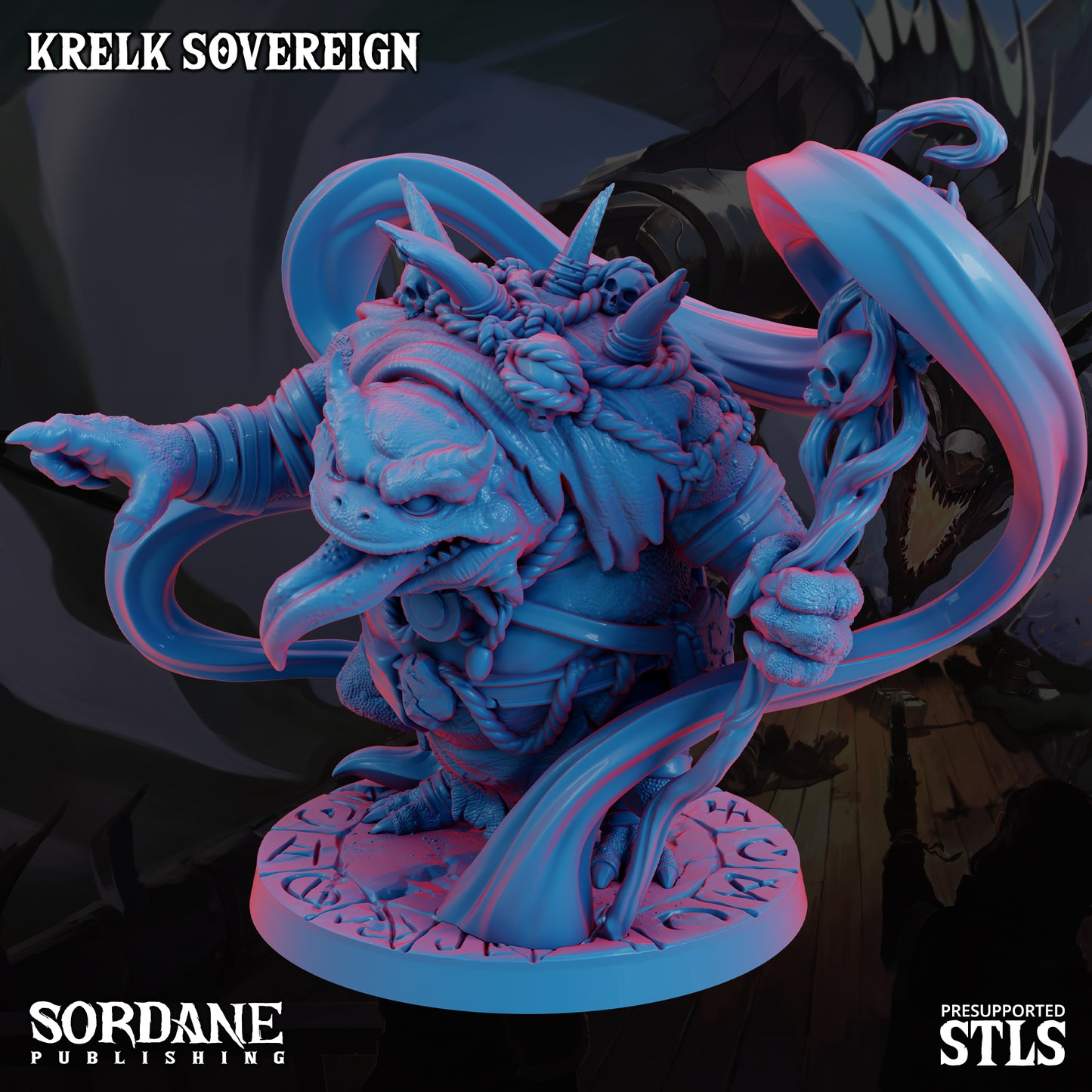 Krelk Sovereign DND TTRPG Resin Model 75mm Base