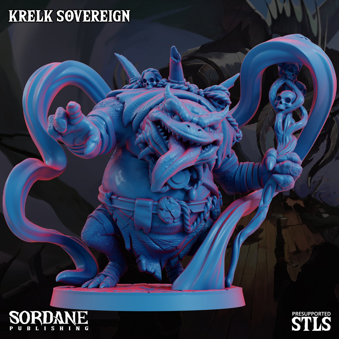Krelk Sovereign DND TTRPG Resin Model 75mm Base