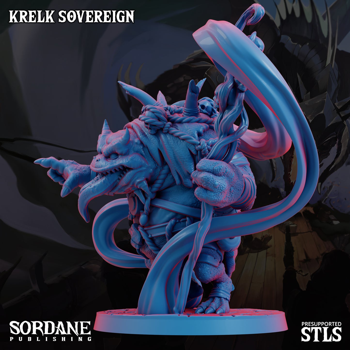 Krelk Sovereign DND TTRPG Resin Model 75mm Base