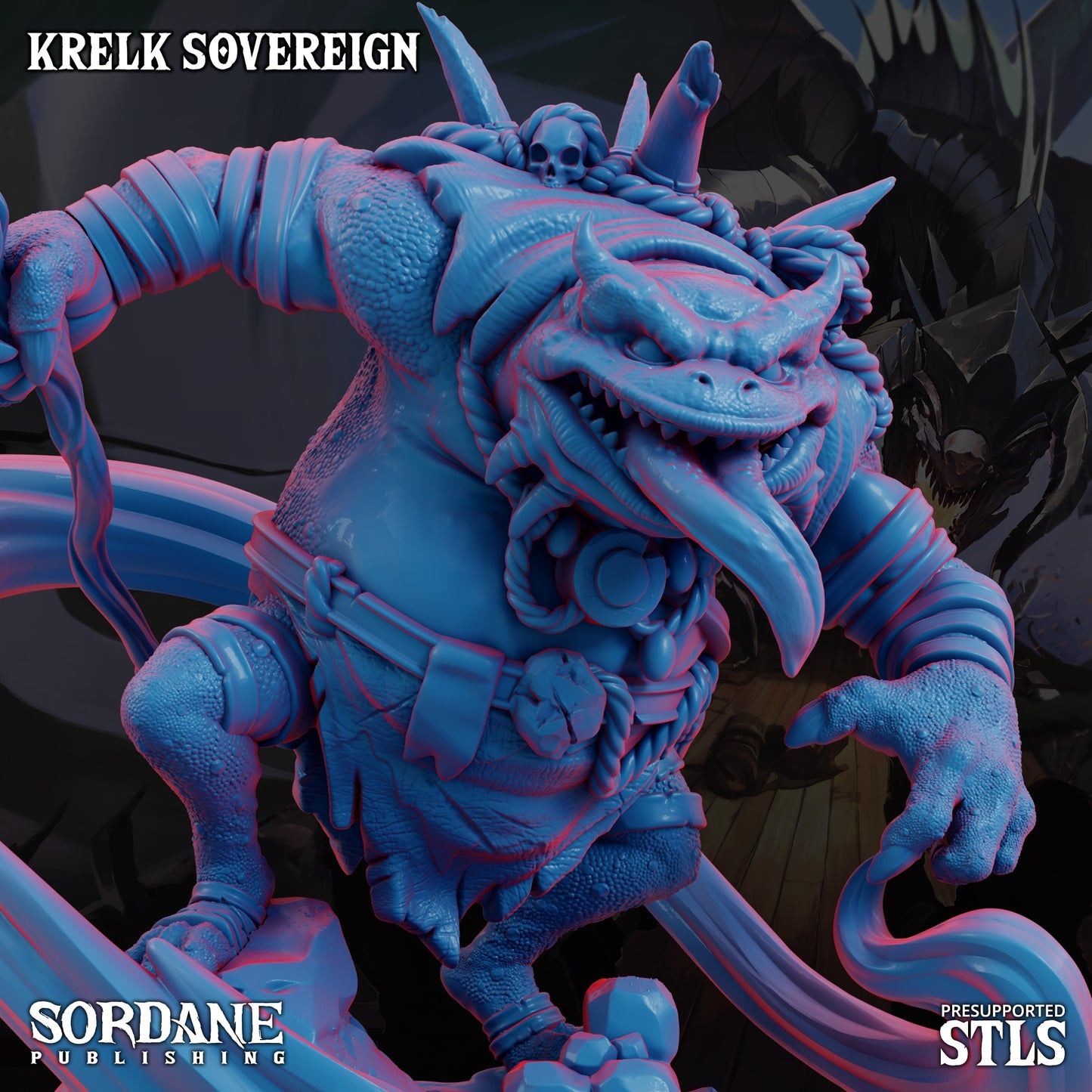 Krelk Sovereign DND TTRPG Resin Model 75mm Base