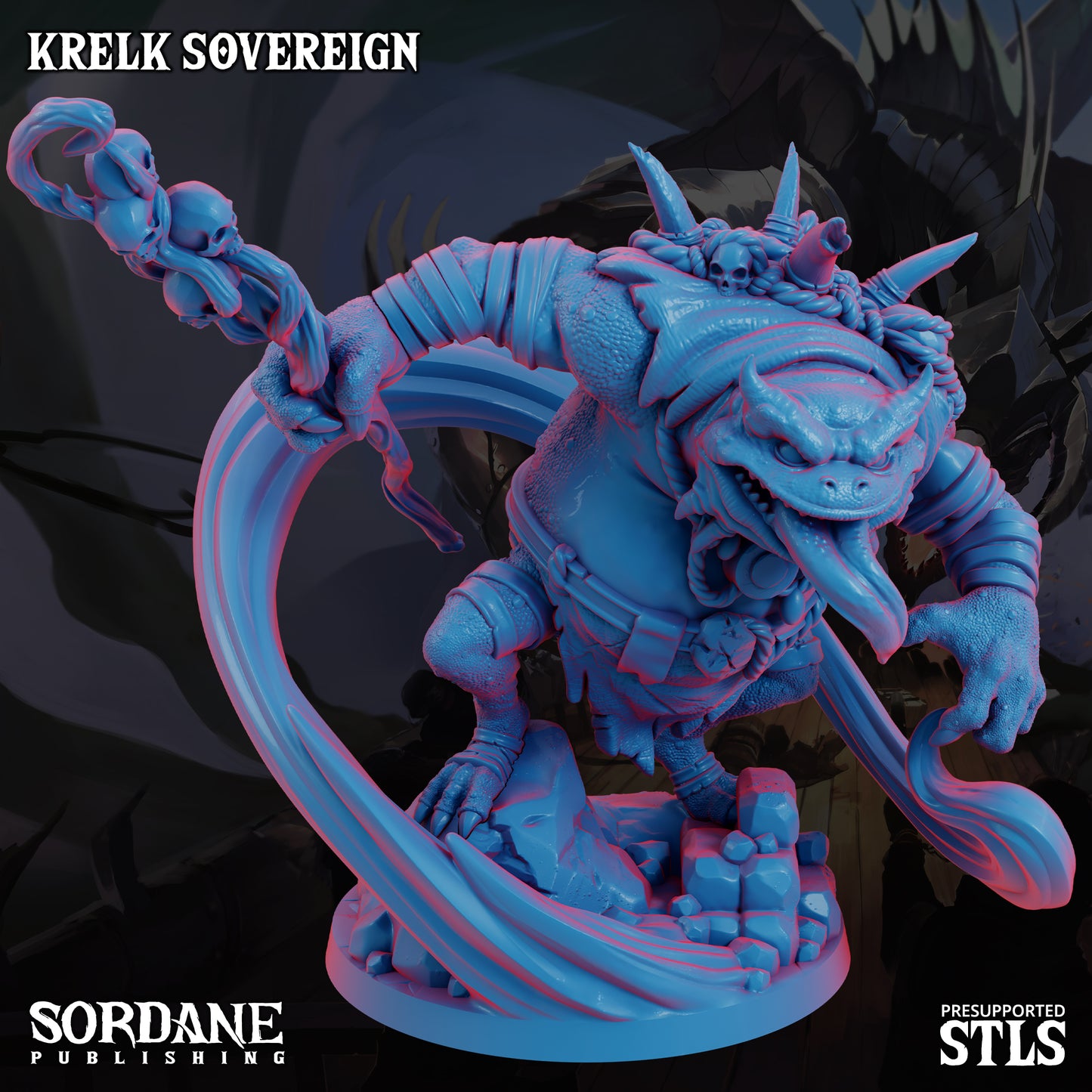 Krelk Sovereign DND TTRPG Resin Model 75mm Base