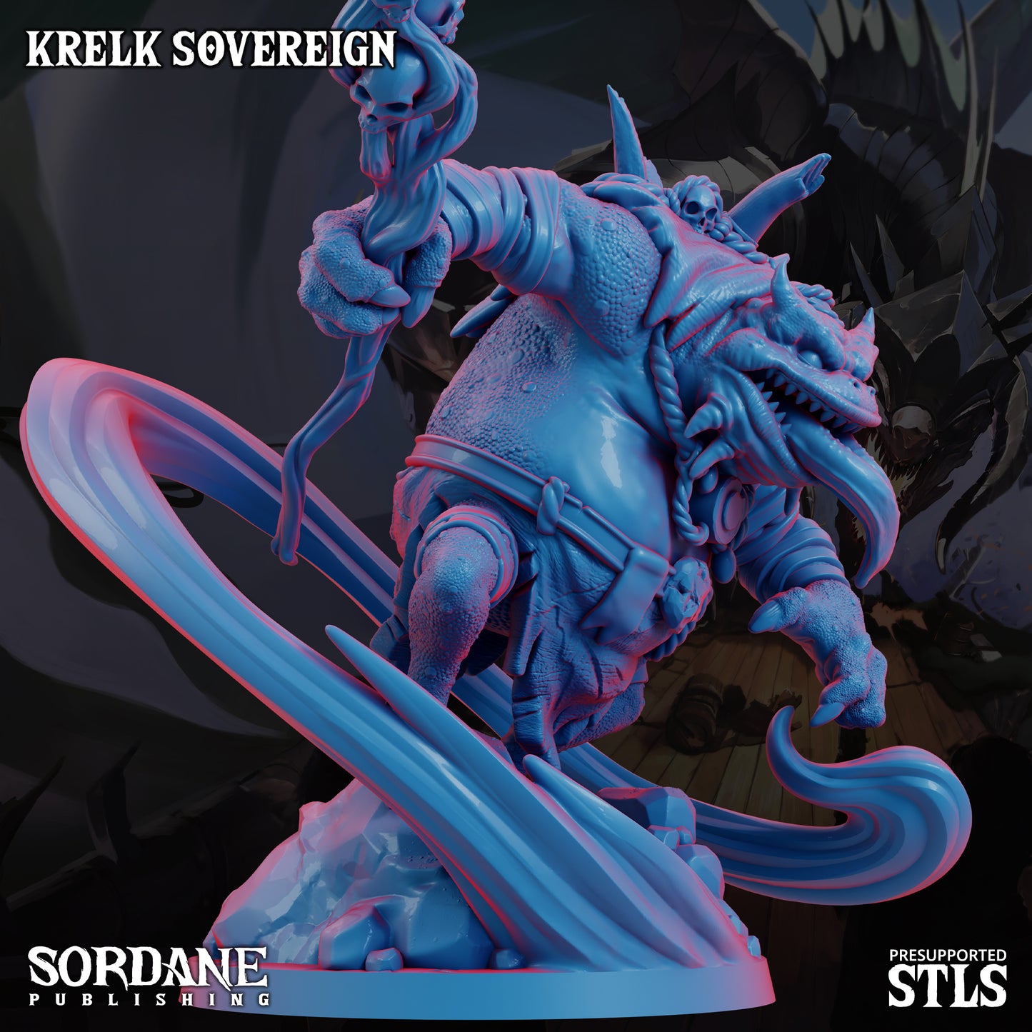 Krelk Sovereign DND TTRPG Resin Model 75mm Base