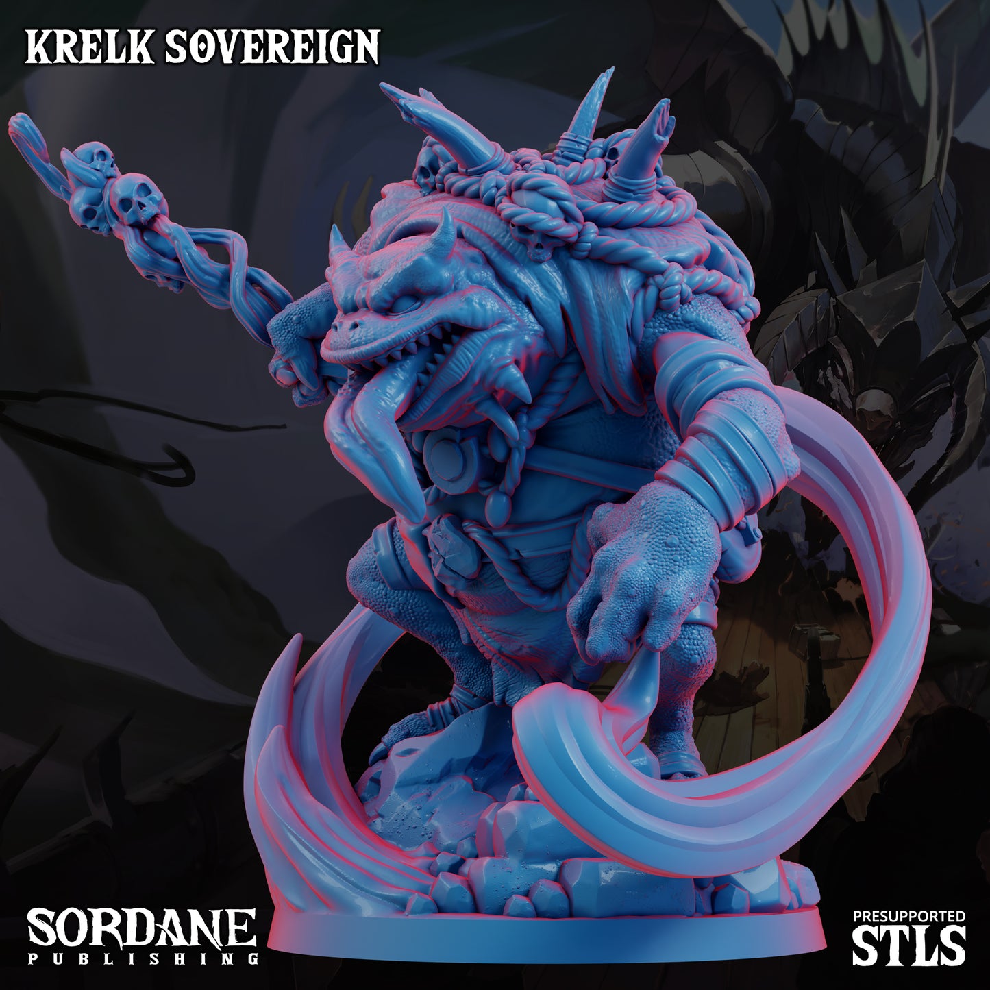 Krelk Sovereign DND TTRPG Resin Model 75mm Base