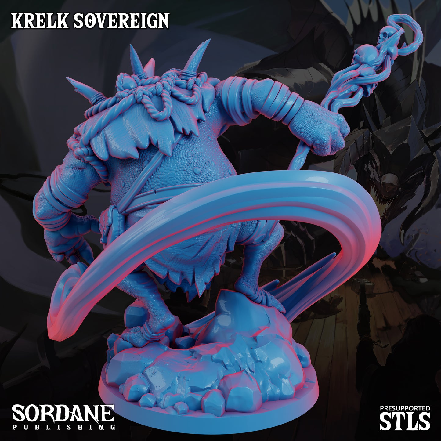 Krelk Sovereign DND TTRPG Resin Model 75mm Base