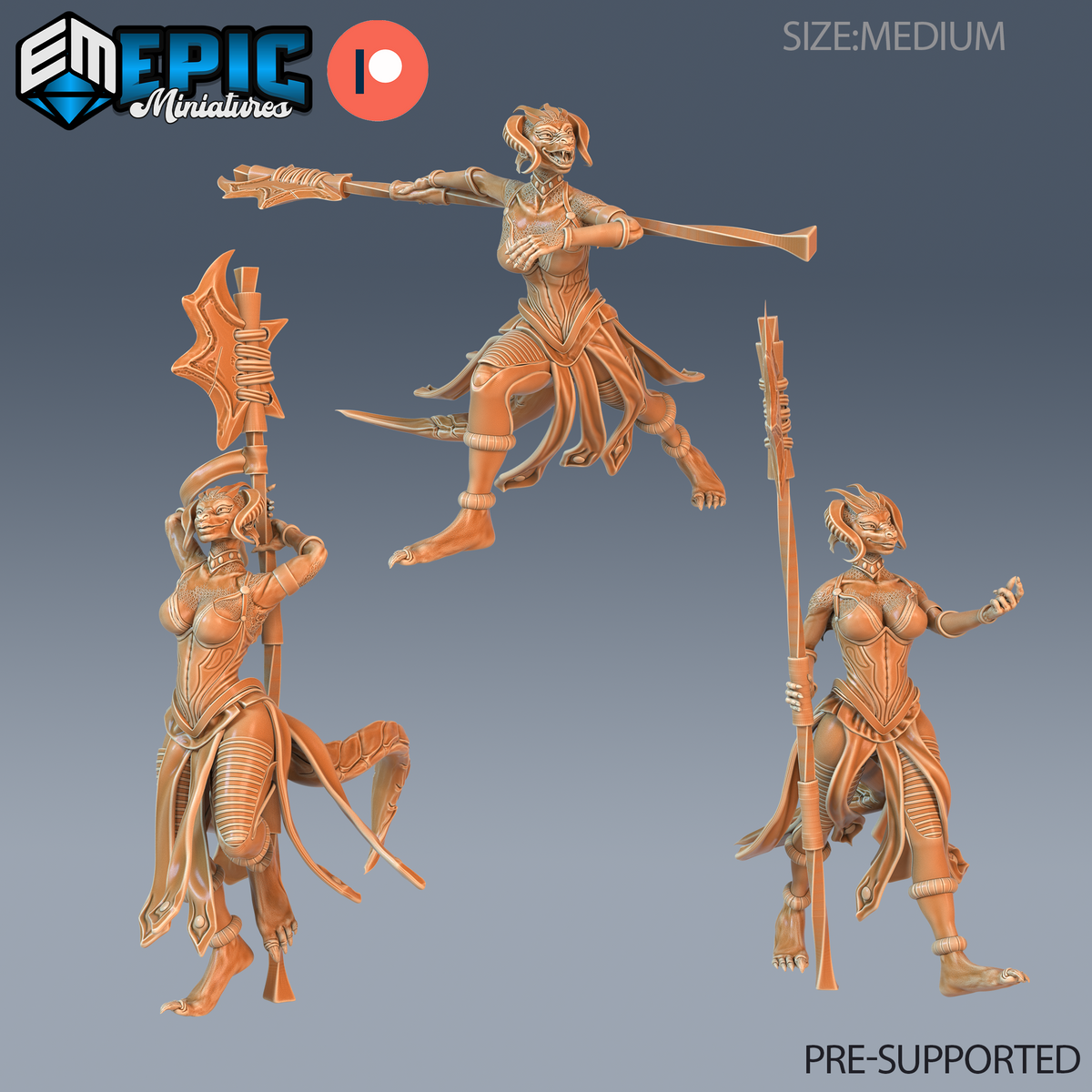Lizardfolk DND Miniature TTRPG Resin Figure 25mm Base