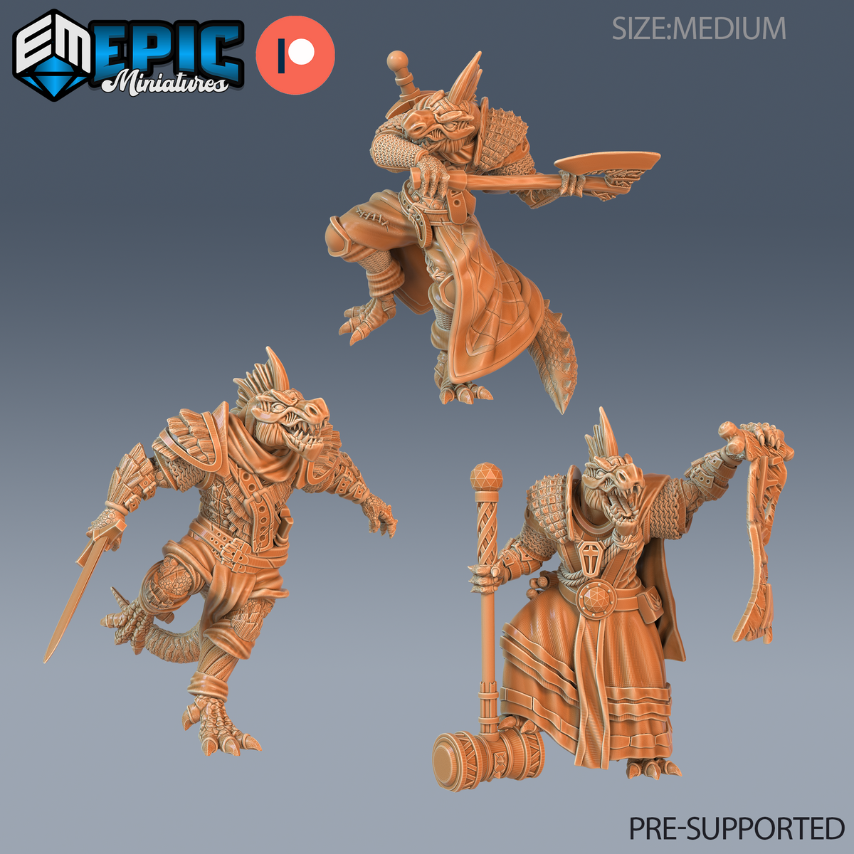 Lizard Tribe DND Miniatures TTRPG Resin Figures 25mm Base
