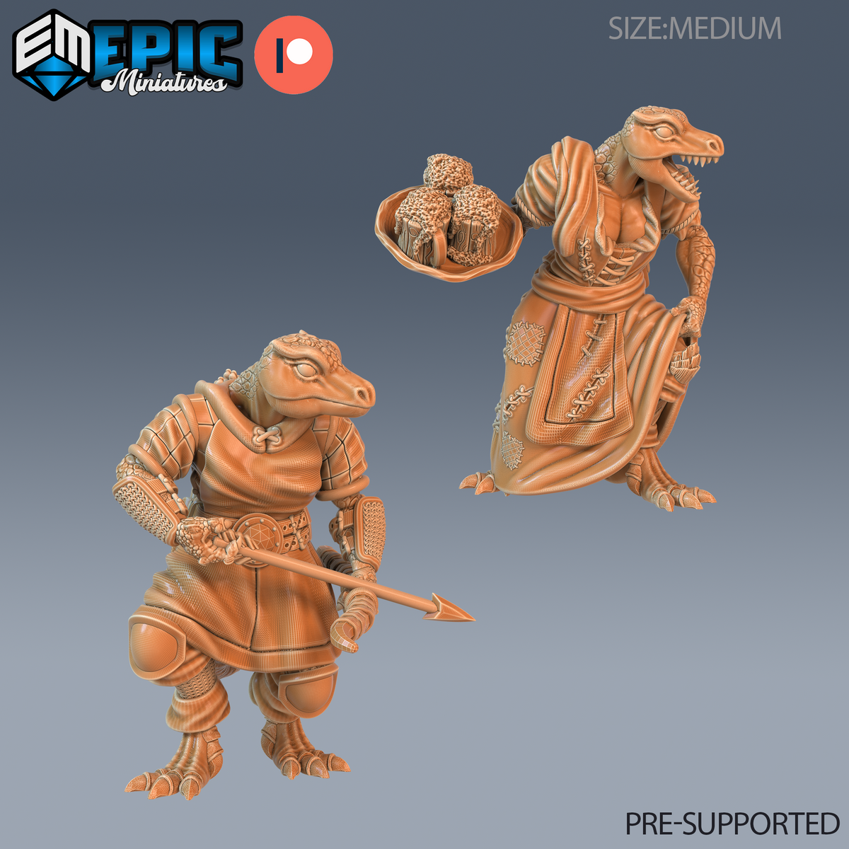 Lizard Tribe DND Miniatures TTRPG Resin Figures 25mm Base