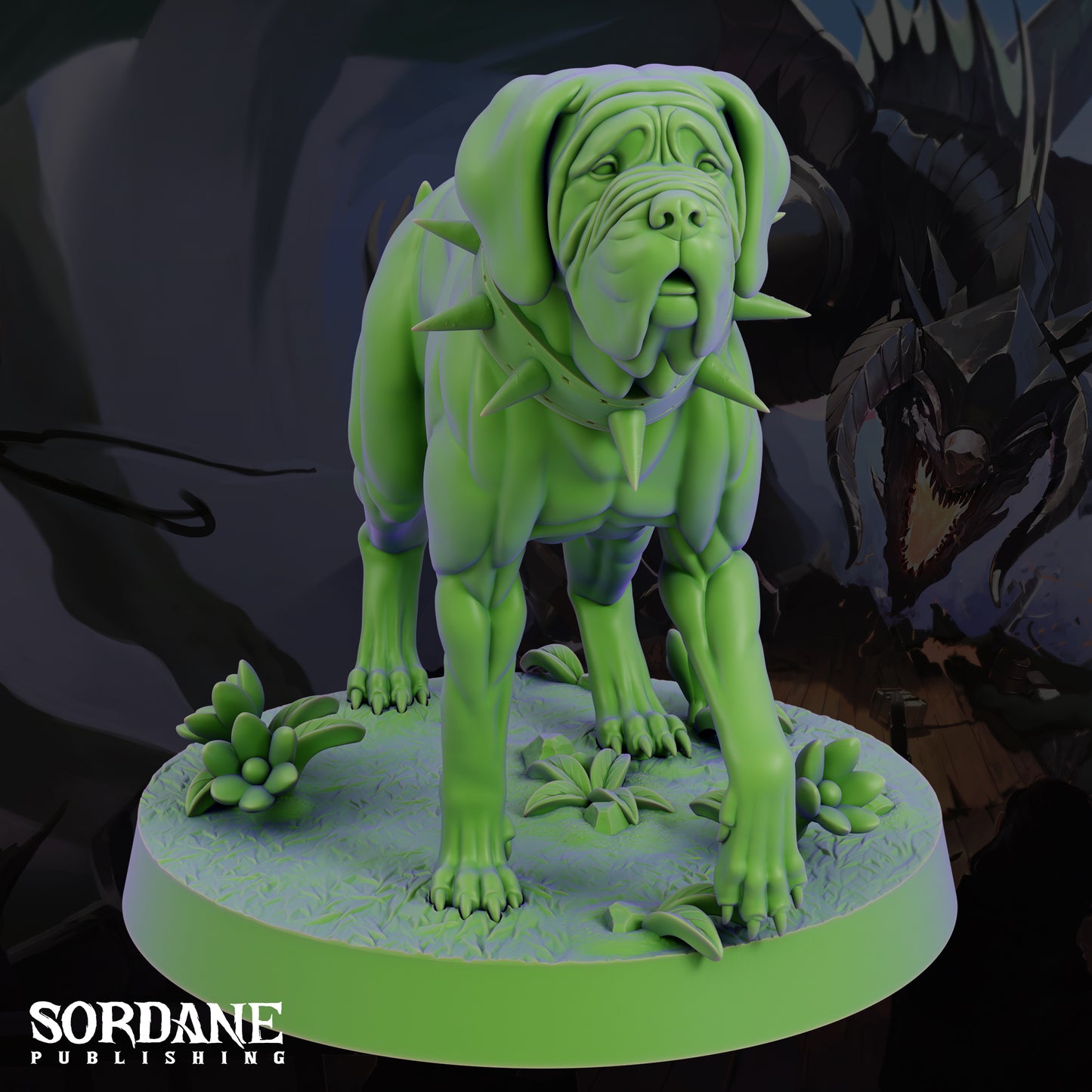 Mastiff DND Miniature TTRPG Resin Figure 25mm Base
