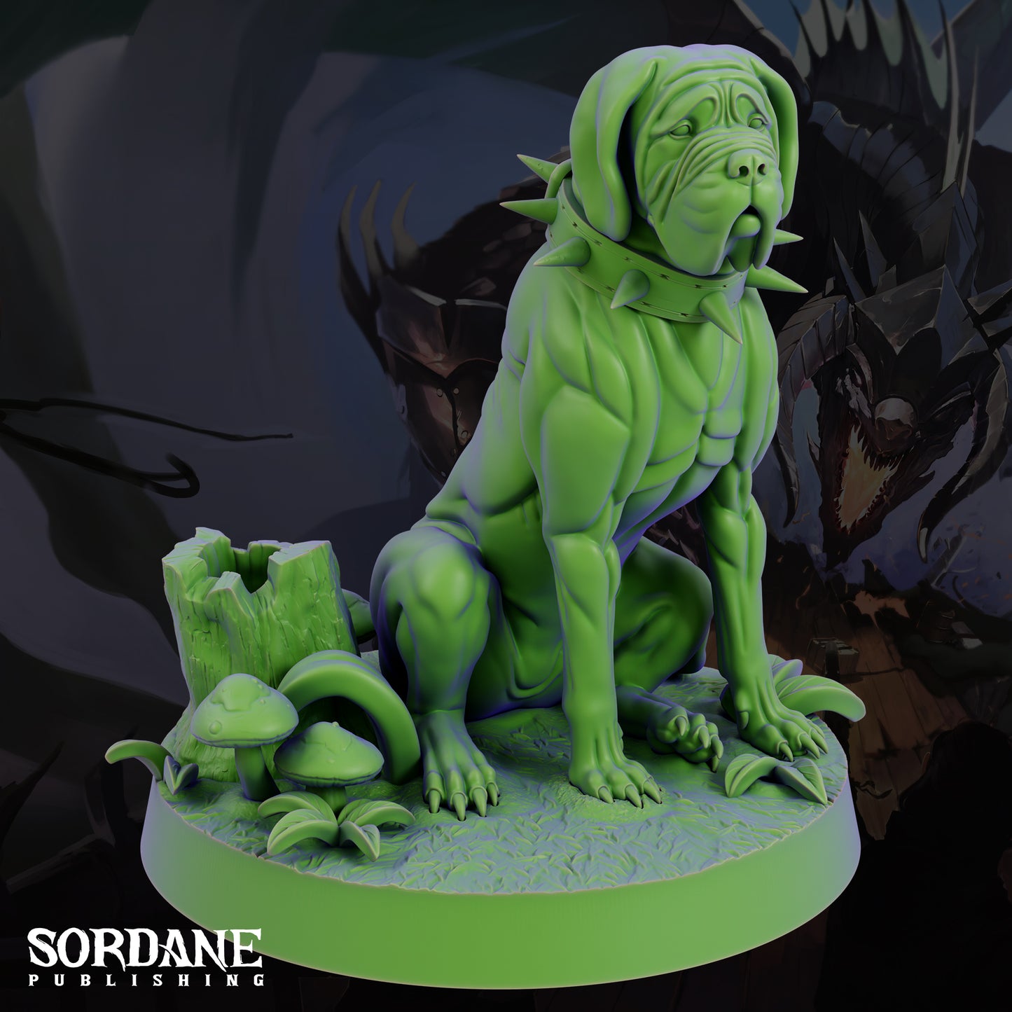 Mastiff DND Miniature TTRPG Resin Figure 25mm Base