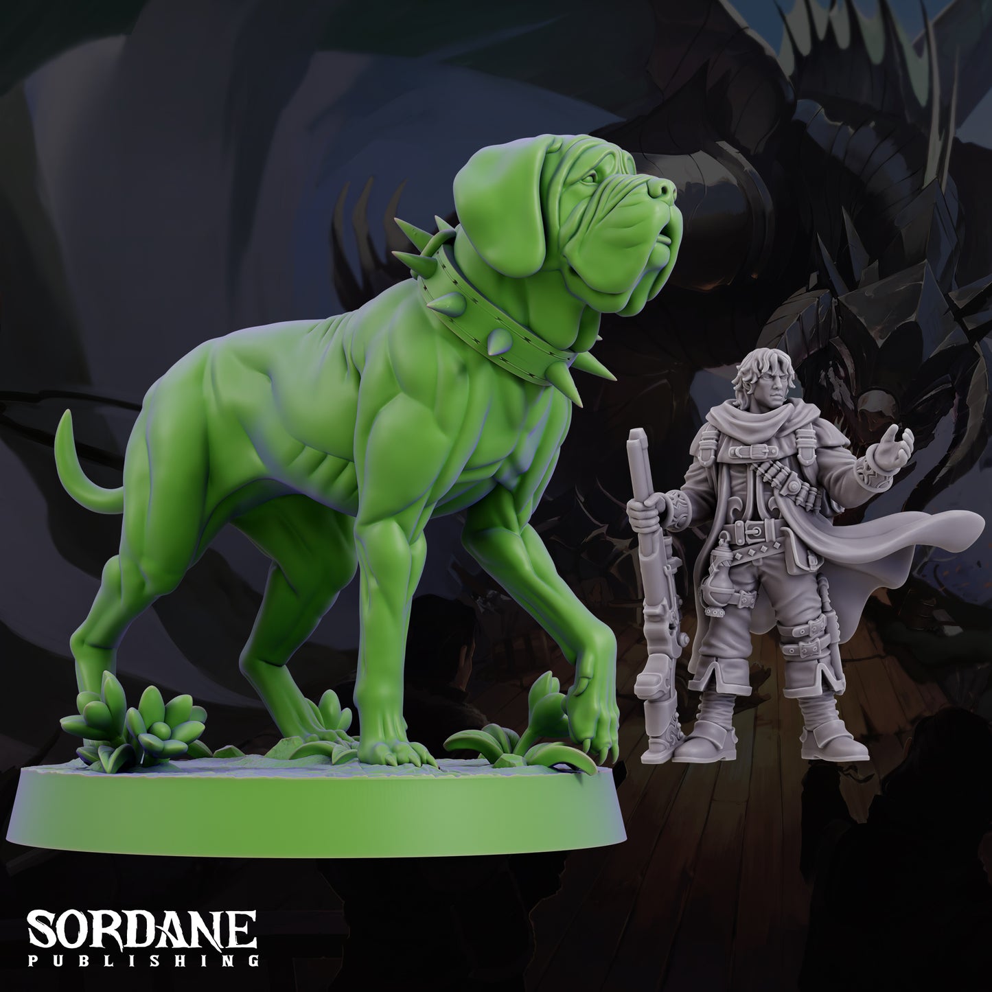 Mastiff DND Miniature TTRPG Resin Figure 25mm Base
