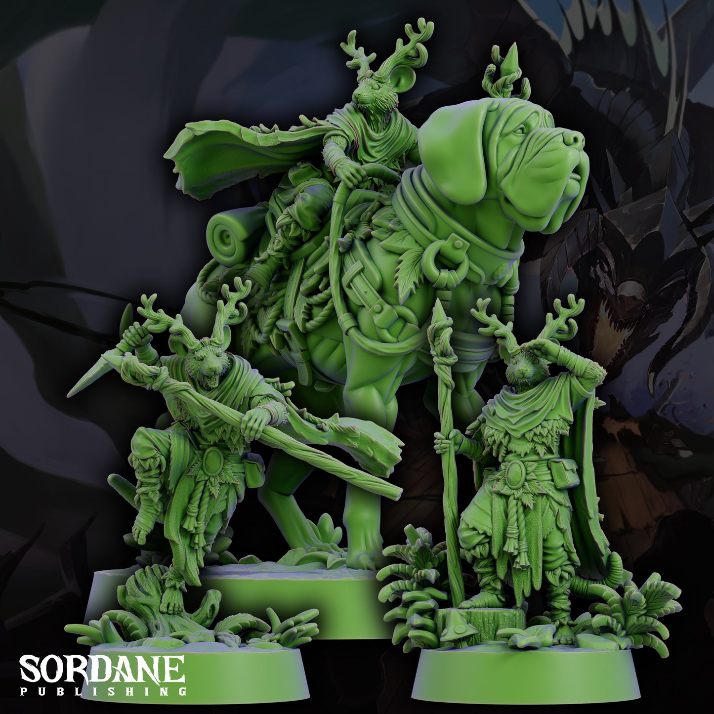 Mushjiwi Druid DND Miniature TTRPG Resin Figure 25mm Base
