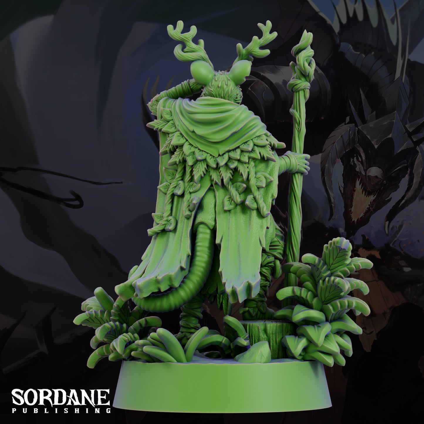 Mushjiwi Druid DND Miniature TTRPG Resin Figure 25mm Base