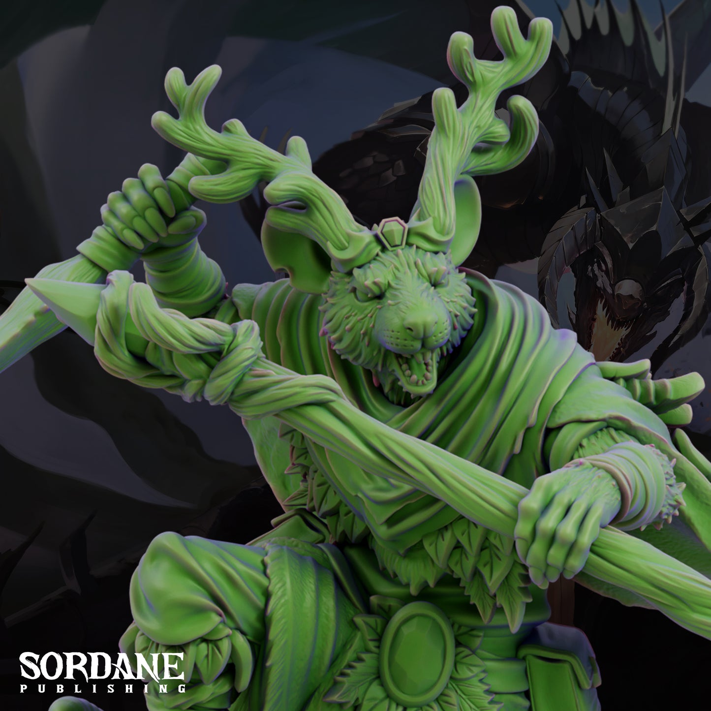 Mushjiwi Druid DND Miniature TTRPG Resin Figure 25mm Base
