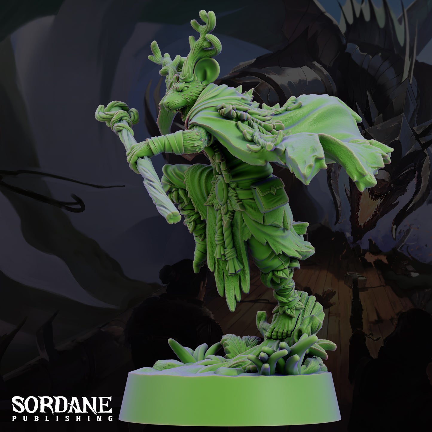 Mushjiwi Druid DND Miniature TTRPG Resin Figure 25mm Base