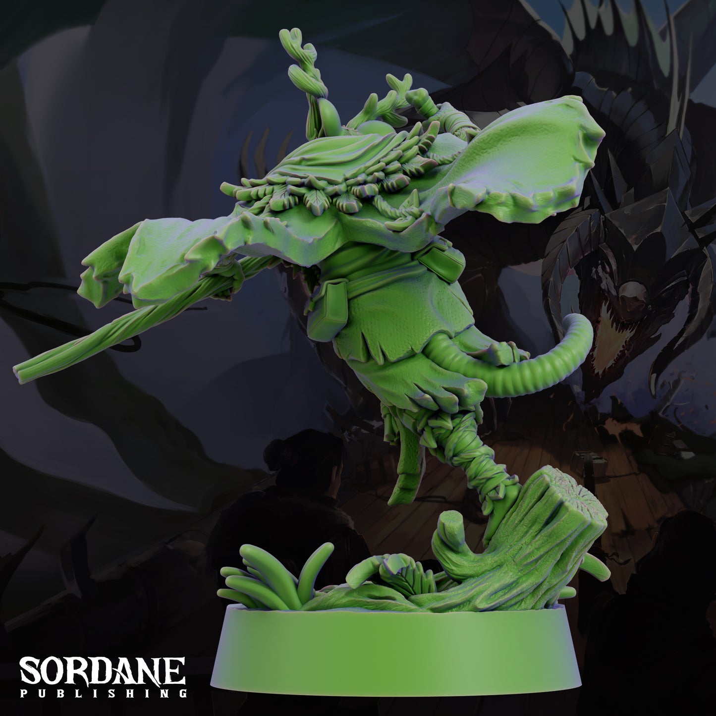 Mushjiwi Druid DND Miniature TTRPG Resin Figure 25mm Base