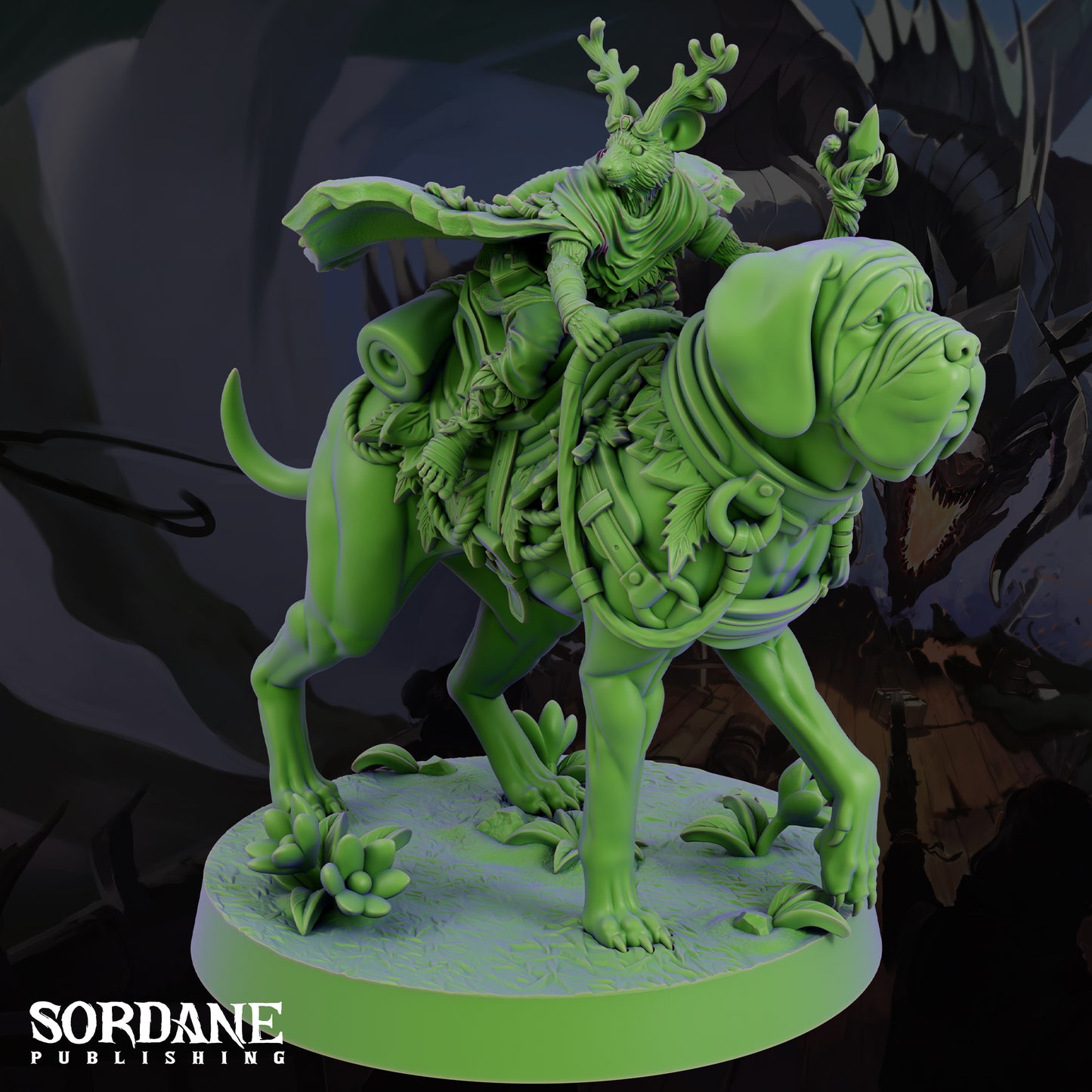 Mushjiwi Druid DND Miniature TTRPG Resin Figure 25mm Base