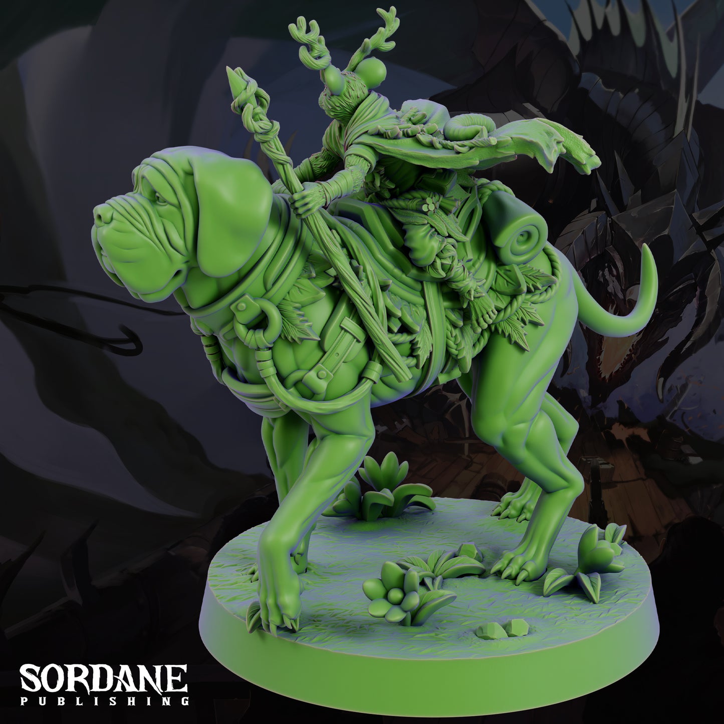Mushjiwi Druid DND Miniature TTRPG Resin Figure 25mm Base