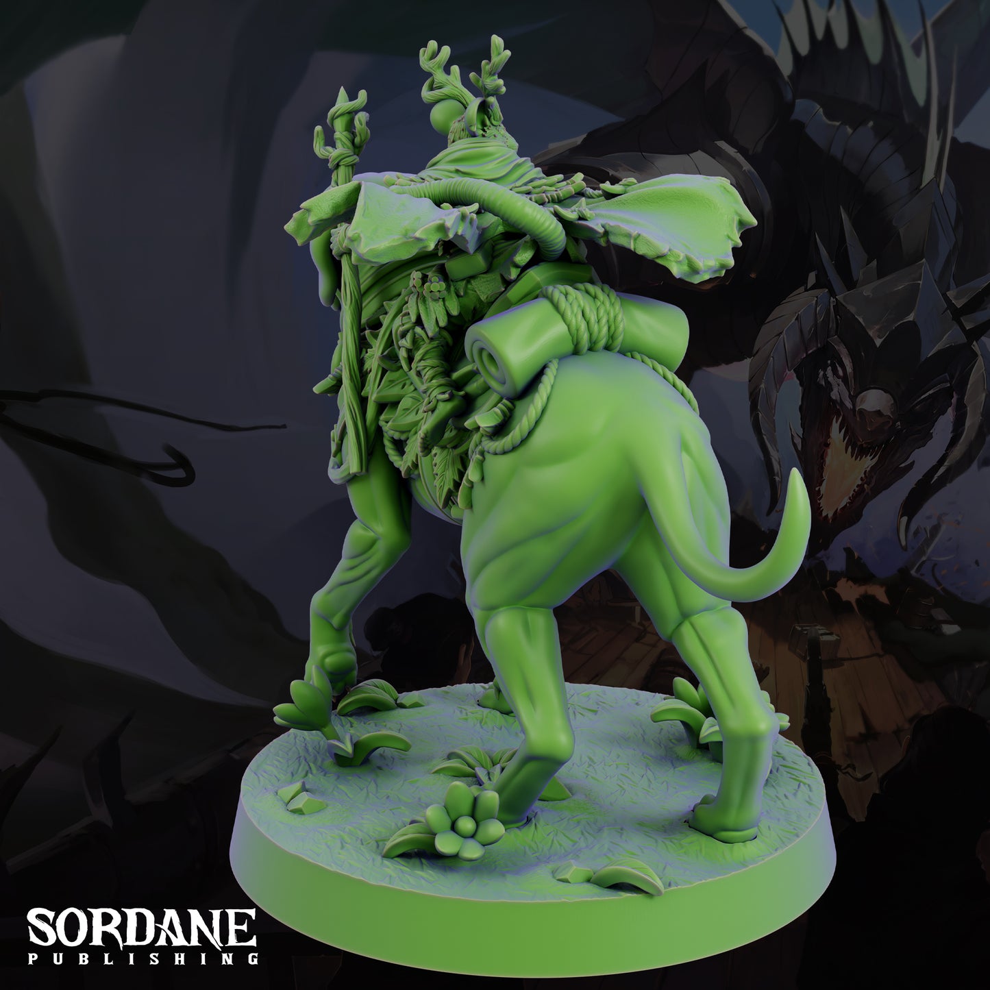 Mushjiwi Druid DND Miniature TTRPG Resin Figure 25mm Base