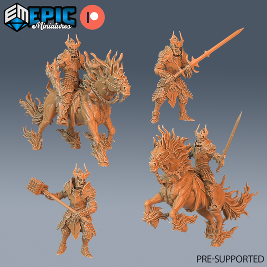Narzugon D&D Miniature | Infernal Cavalry Devil | Resin Tabletop RPG Figure