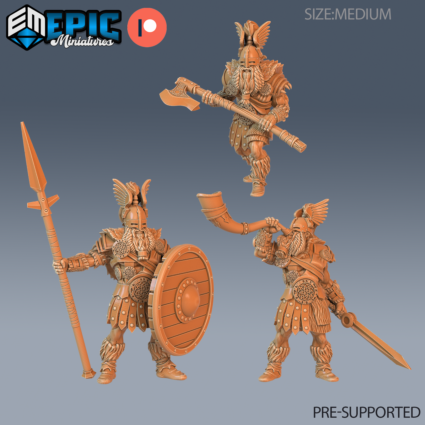 Norse God Heimdall | Guardian of the Bifrost | Resin Tabletop RPG Figure | 25mm Base