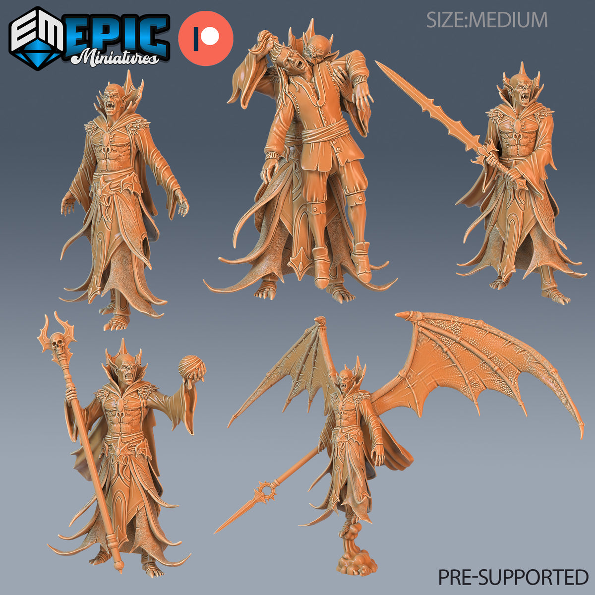 Nosferatu DND Miniature TTRPG Resin Figure 25mm Base
