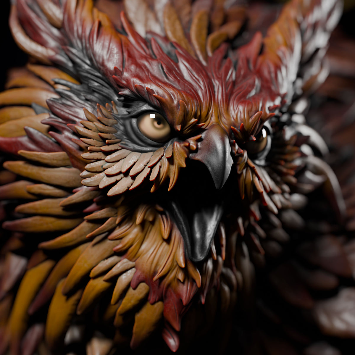 Owl Bear Rider DND TTRPG Resin Model 50mm Base