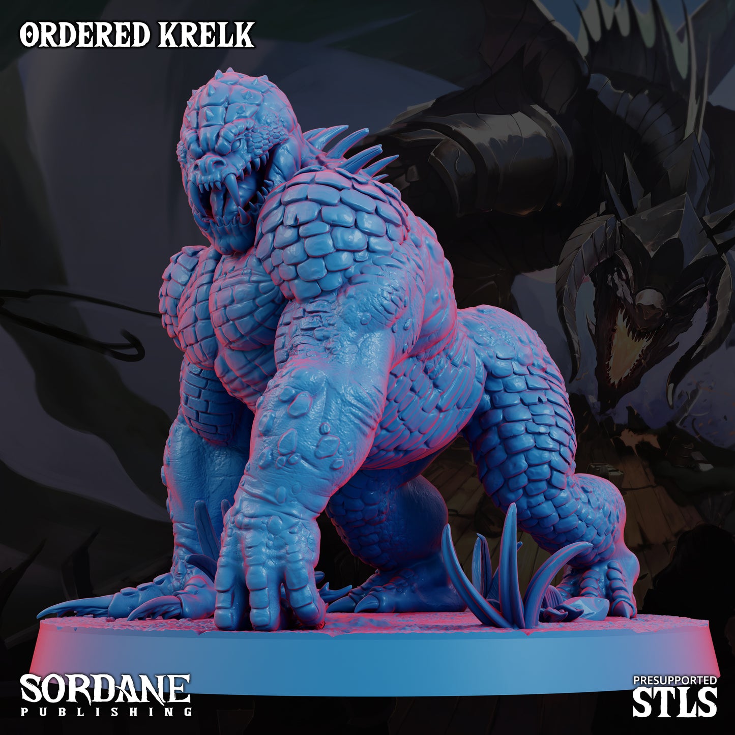 Ordered Krelk DND TTRPG Resin Model 75mm Base
